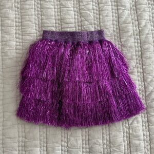 Lola + The Boys Purple Fringe Skirt